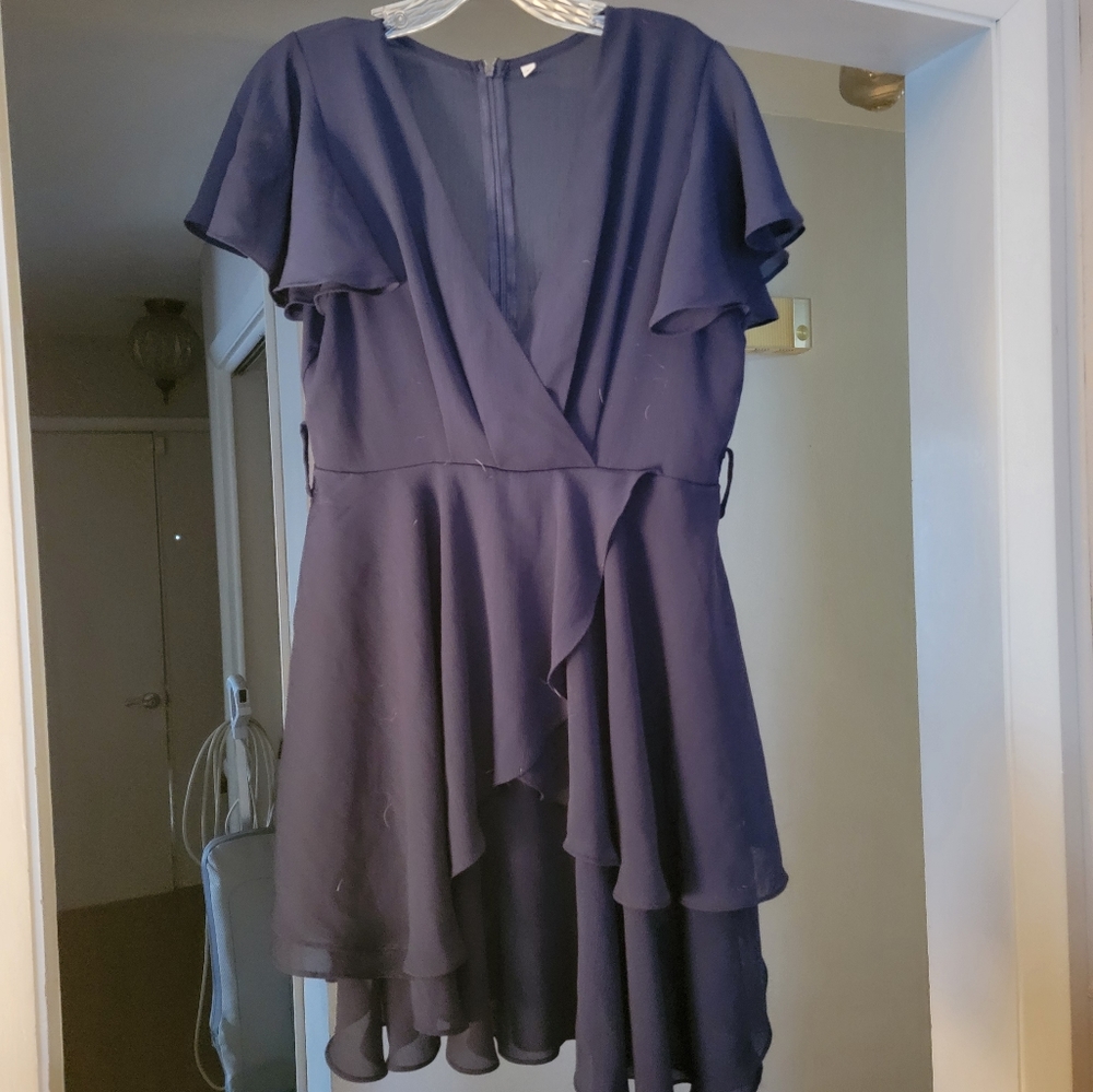 Women's Handkerchief Short Dress - M